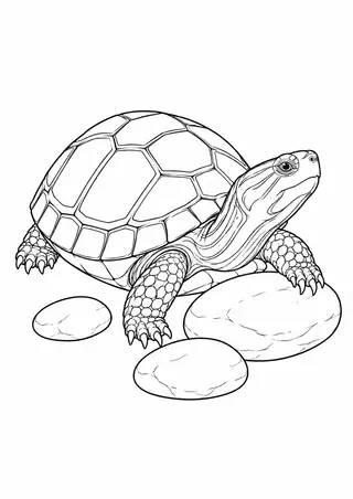 カメと石
