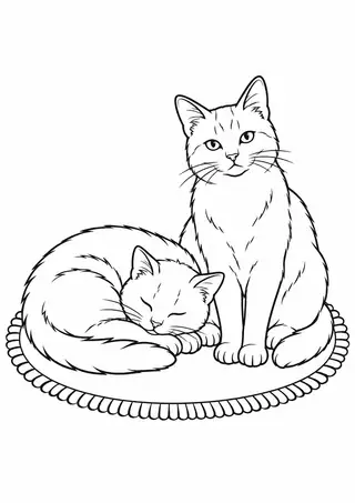 ひなたぼっこの二匹