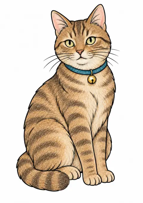 鈴つき首輪の猫 色見本