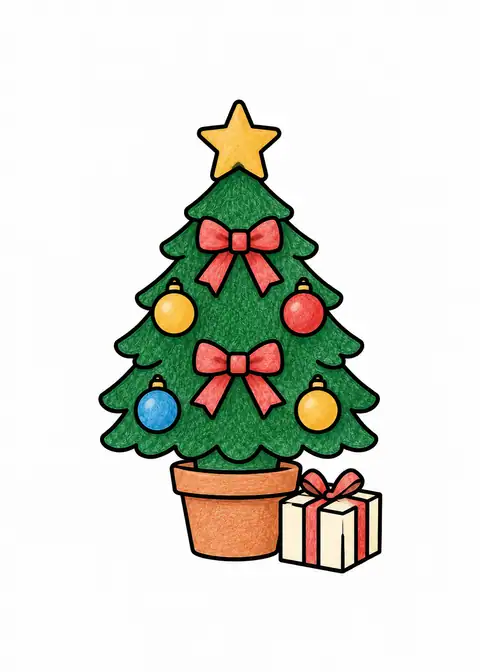 クリスマスの卓上ツリー 色見本