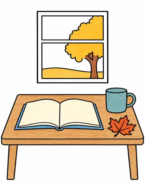 秋の読書机 色見本