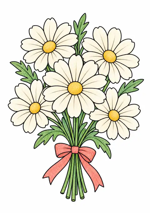 デイジーの花束 色見本