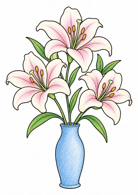 ユリの花瓶 色見本
