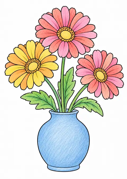 ガーベラの花瓶 色見本