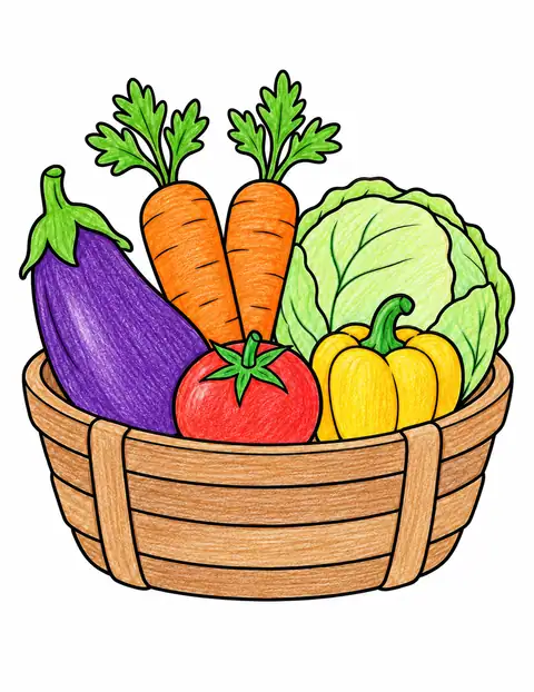 野菜のかご 色見本