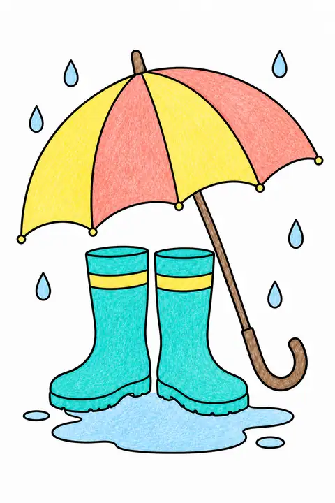 雨傘と長靴 色見本