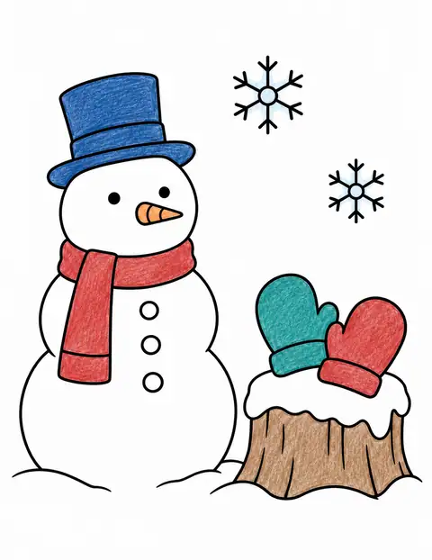 雪だるまと手袋 色見本