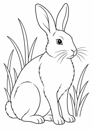 草の中のウサギ