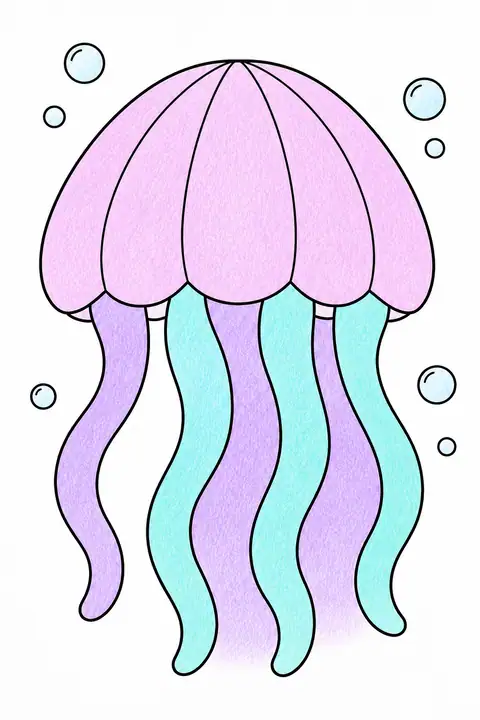 水中のクラゲ 色見本