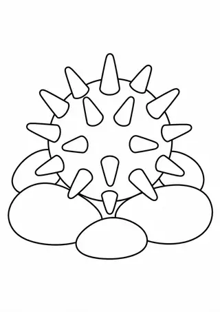 小石の上のウニ