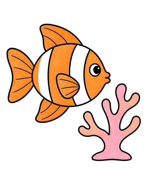 枝珊瑚と熱帯魚 色見本