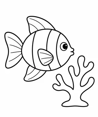枝珊瑚と熱帯魚