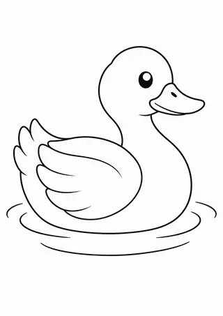 水面に浮かぶアヒル