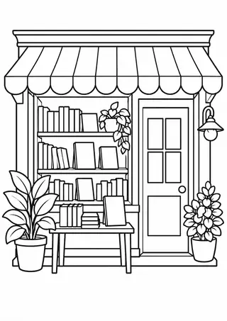 小さな本屋の店先