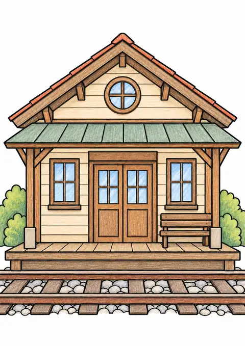 小さな駅舎 色見本