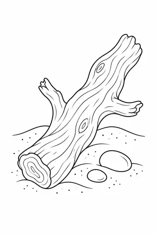 砂浜の流木