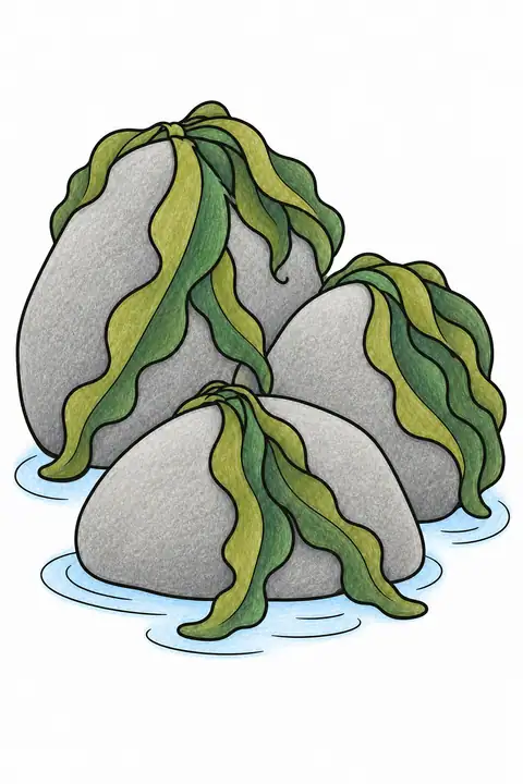 岩場の海藻 色見本