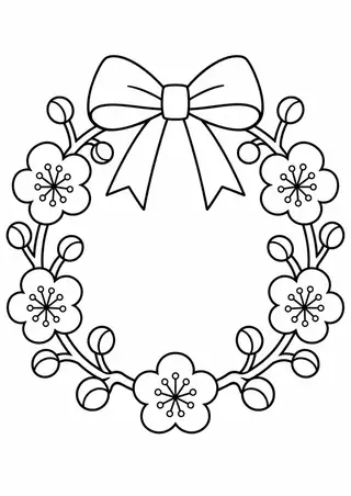 梅の花のお祝い飾り