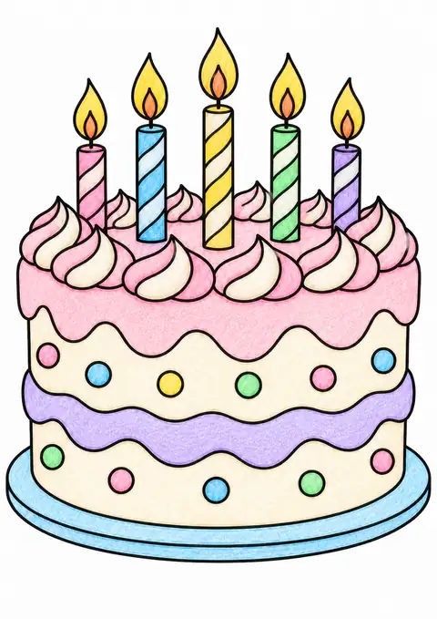 誕生日のケーキ 色見本