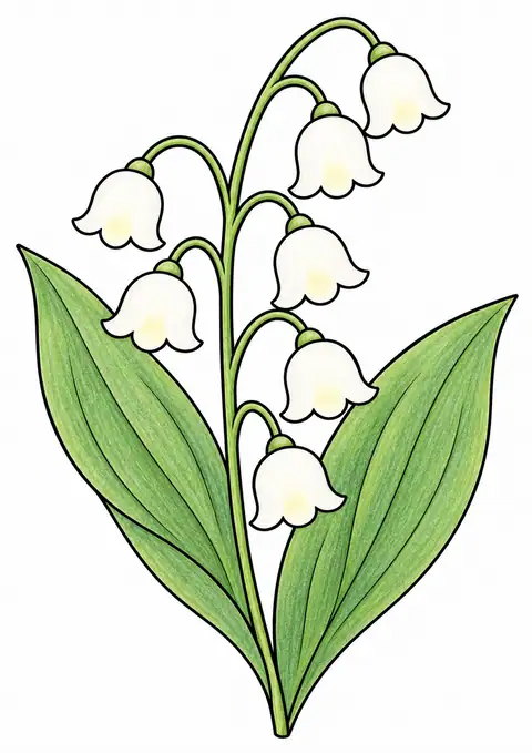 すずらんの小枝 色見本