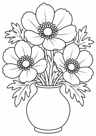 アネモネの花瓶