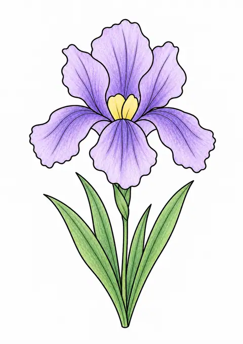 アイリスの花 色見本