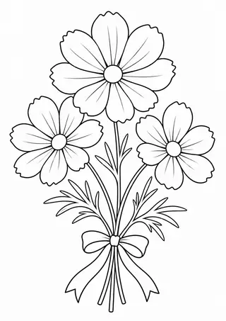 コスモスの小さな花束