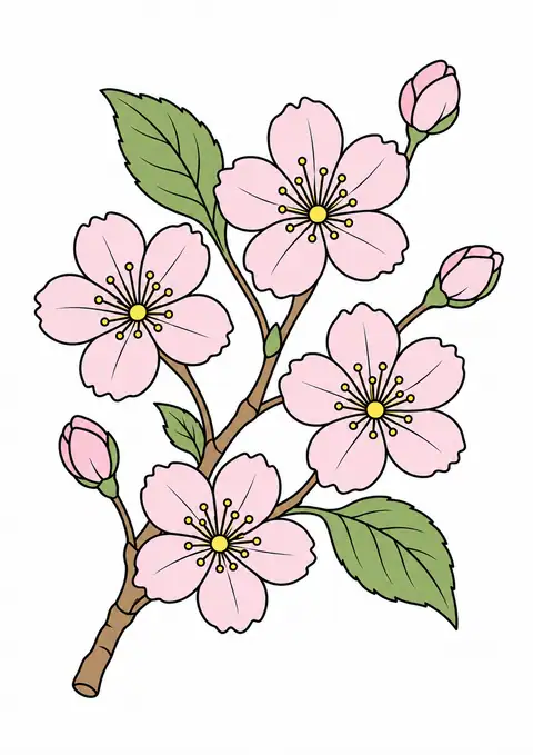 桜の小枝 色見本