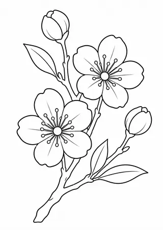 梅の枝と蕾