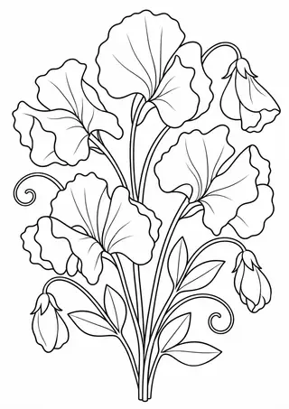スイートピーの花束