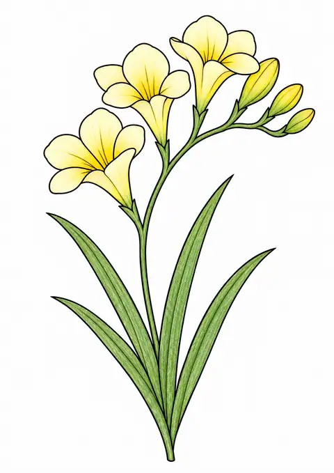 フリージアの一枝 色見本