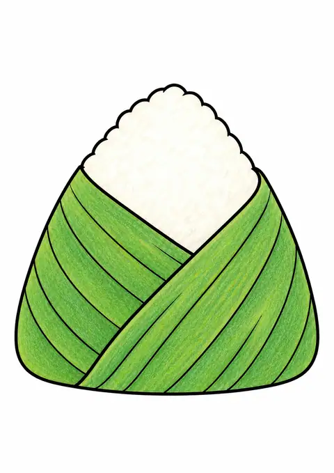 竹皮のおにぎり 色見本