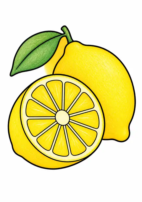 半分に切ったレモン 色見本