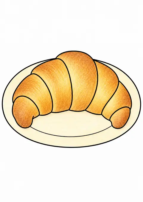 皿のクロワッサン 色見本
