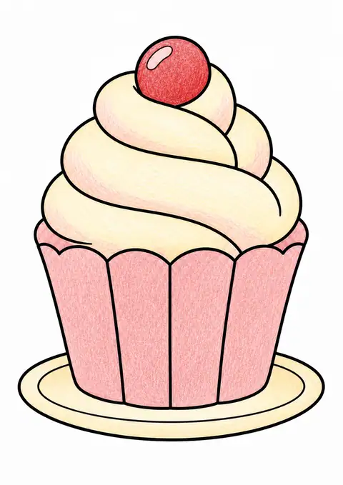 小皿のカップケーキ 色見本