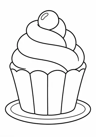 小皿のカップケーキ