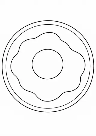 皿の目玉焼き