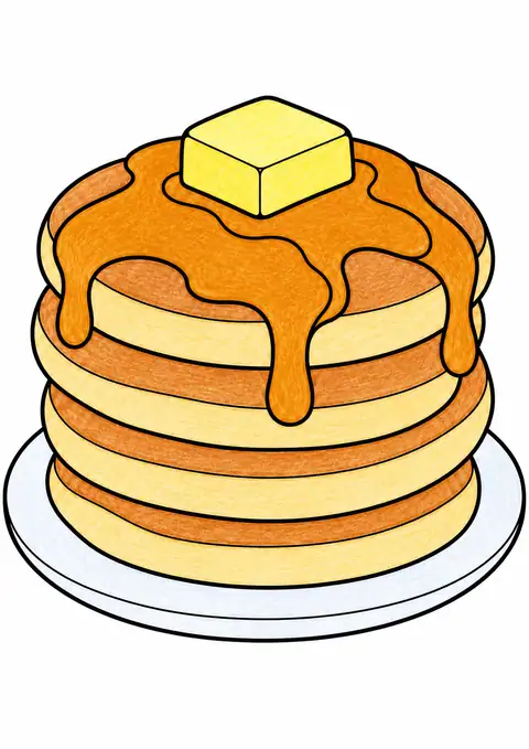 重ねたパンケーキ 色見本