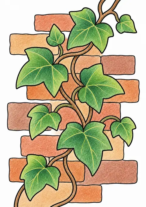 壁沿いのつる草 色見本