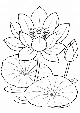 小さな池の蓮