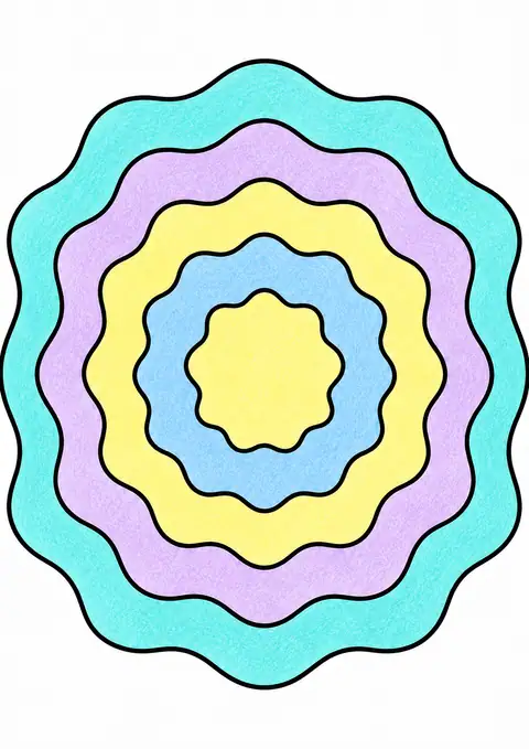 波形の太い輪 色見本