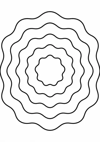 波形の太い輪
