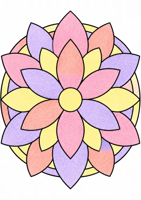 放射状の花弁 色見本