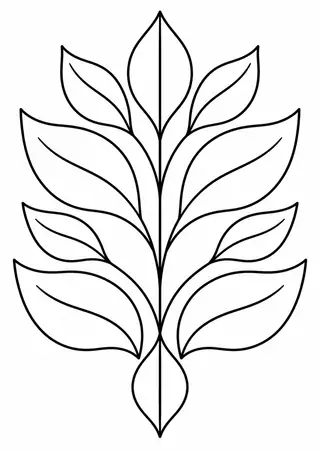 左右対称の葉模様
