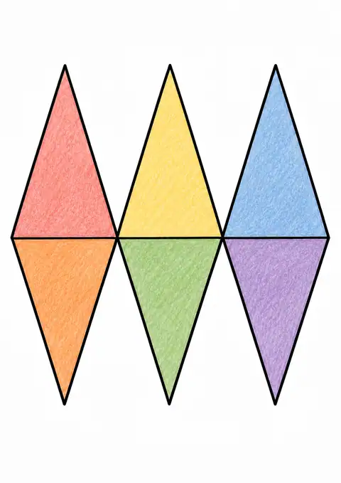 大きな三角形の連なり 色見本