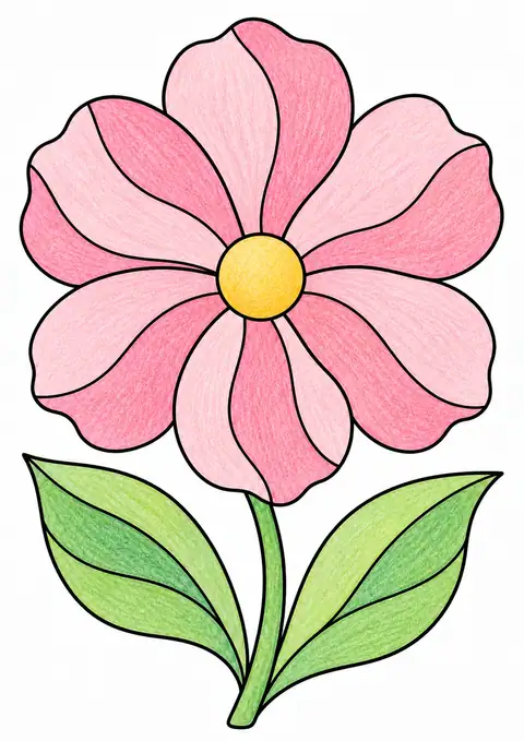 曲線で分けた花形 色見本