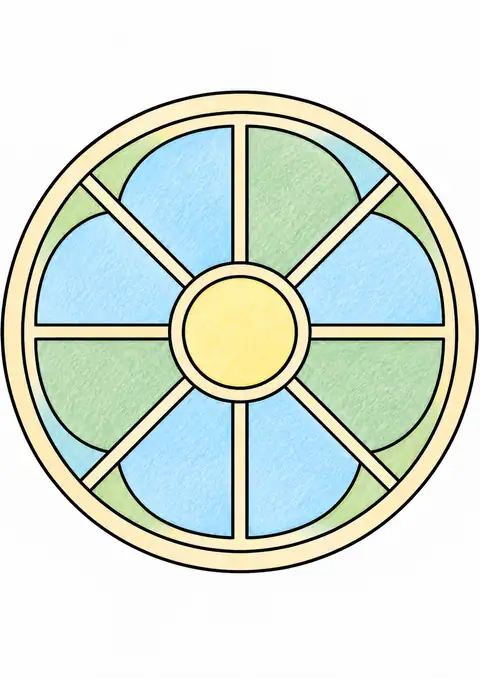 丸い窓のような模様 色見本