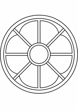 丸い窓のような模様