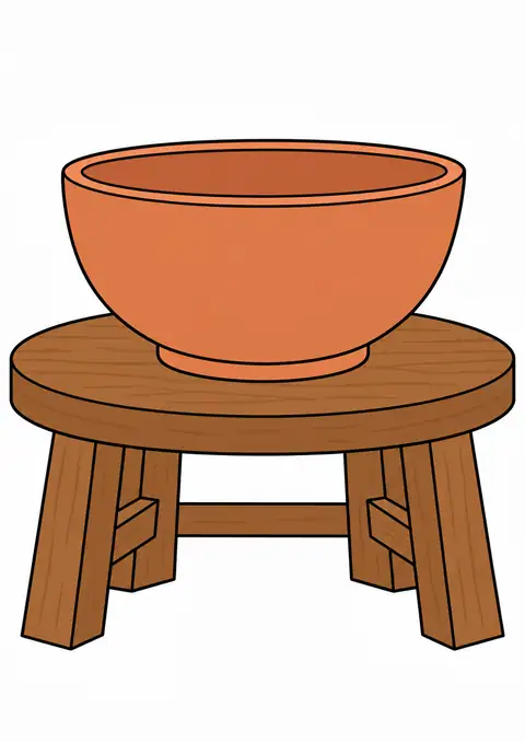 作業台の陶芸の器 色見本