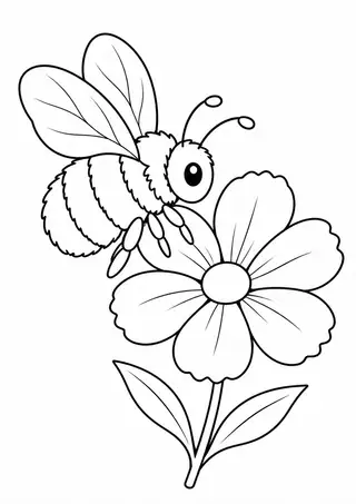 花のそばのマルハナバチ